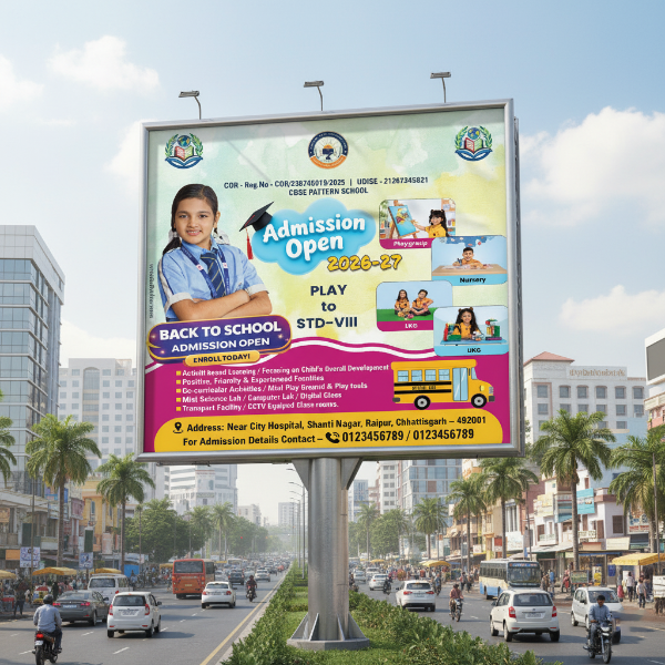 thumbnail School Admission Open Flex Banner Design PSD Template 10x10